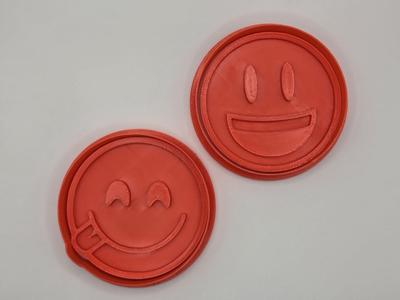 Fun Emoji Cookie Cutter Playdoh Stamp
