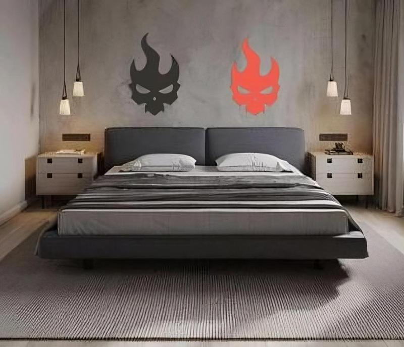 Flame Skull Wall Art