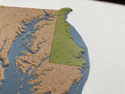 Delaware, USA (DE) Topographic Map with Rivers
