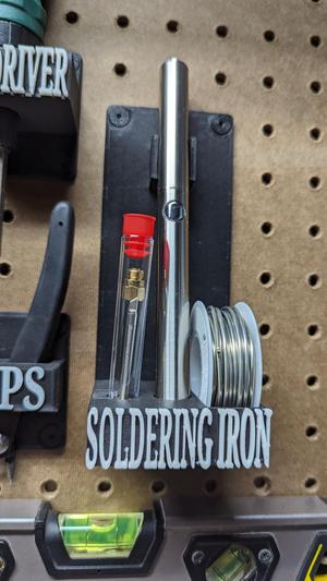 USB Soldering Iron Pegboard Mount