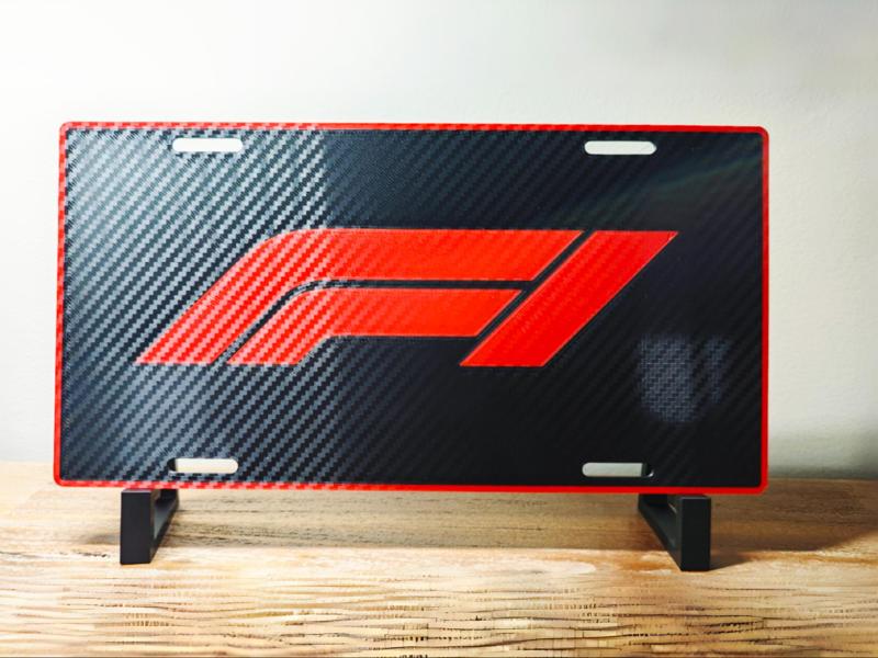 F1 Logo Licence Plate