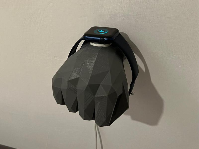 Low Poly Apple Watch Charger Holder Hand