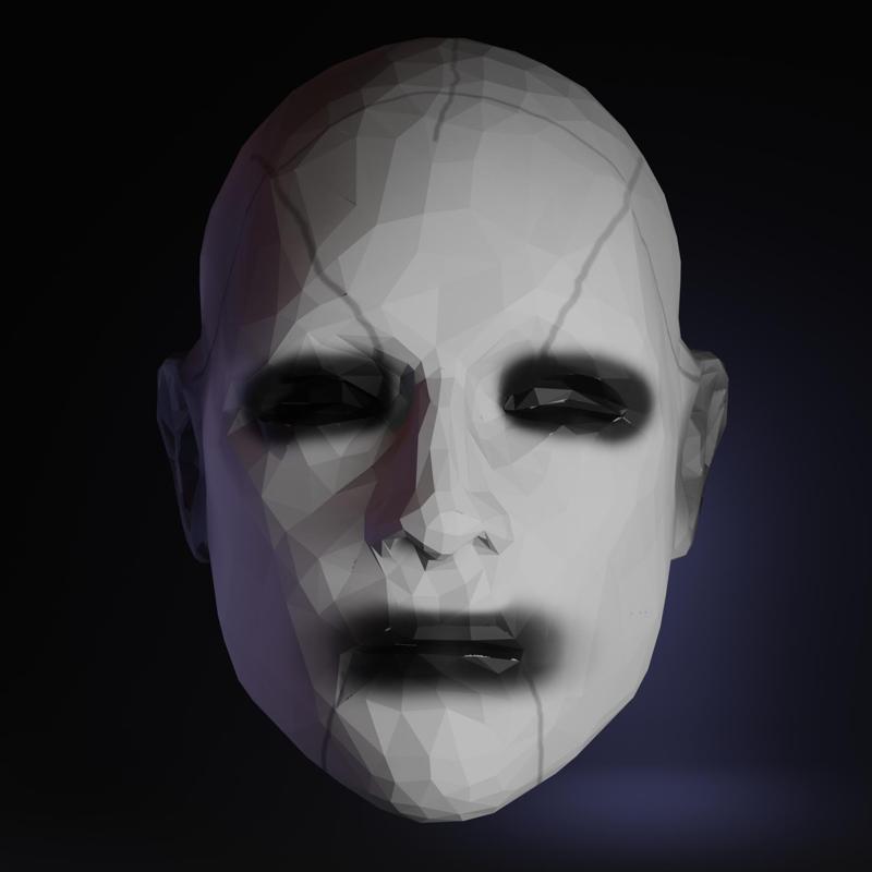 Creepy Low Poly Head