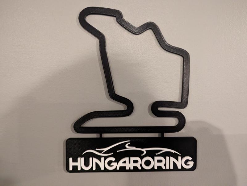 Hungaroring Track Map with Nameplate