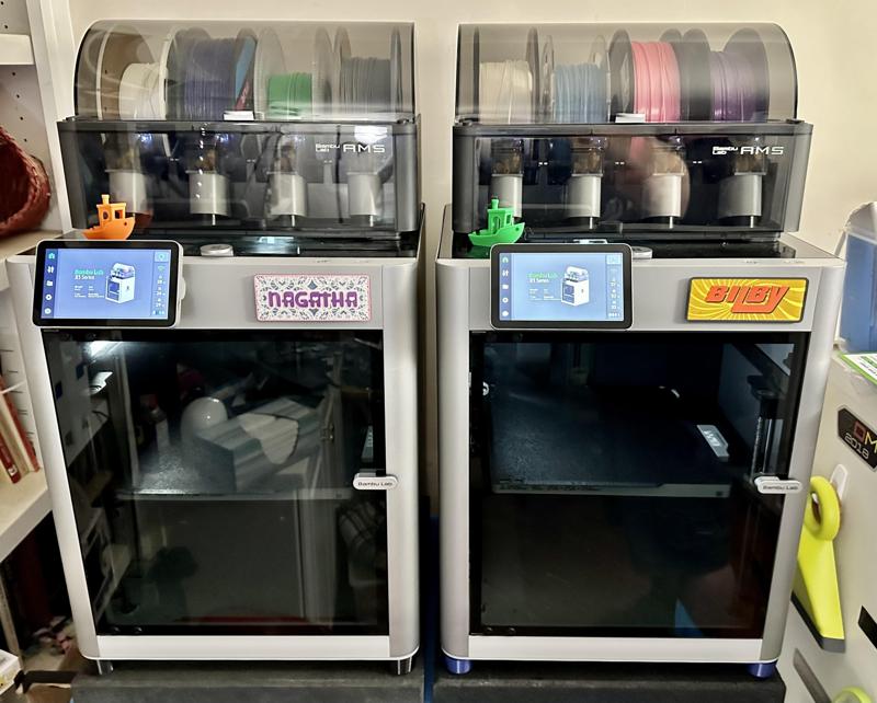 Name plates for Nagatha and Bilby