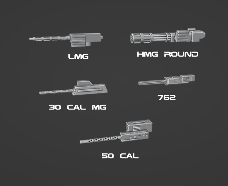 Gaslands Highway 24 Machinegun Set