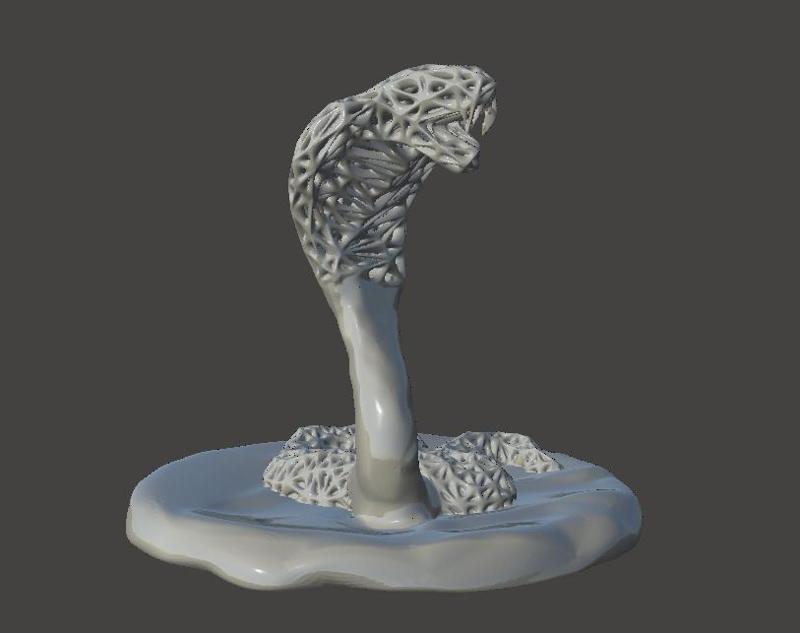 Snake V5 - Voronoi Style, Spider Web and LowPoly Mixture Model