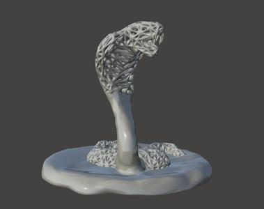 Snake V5 - Voronoi Style, Spider Web and LowPoly Mixture Model