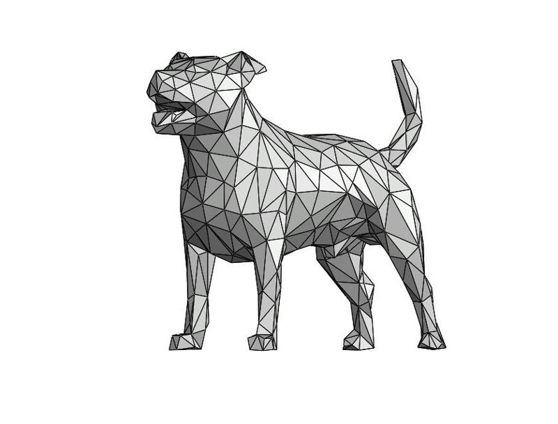 Dog L36 - Low Poly - Excellent Design - Decor