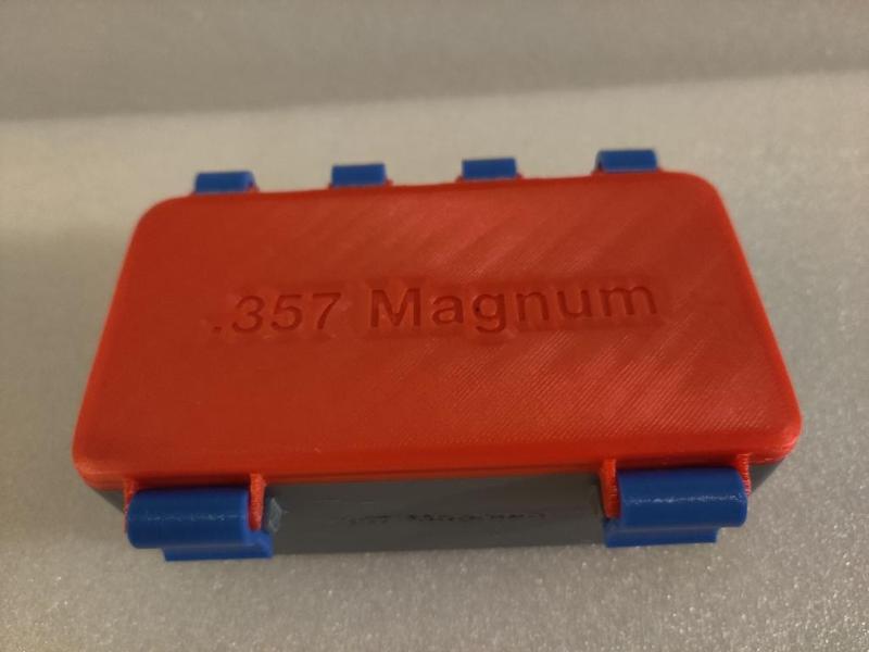 .357 Magnum, Head Up, Snug Double Snap Latch Modular Ammo Box