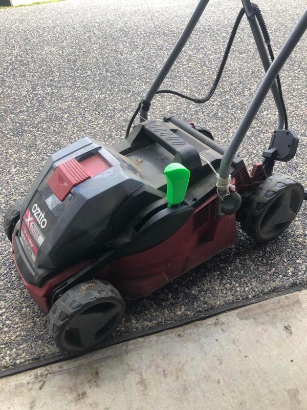Ozito 18v PXC cordless mower height adjustment handle