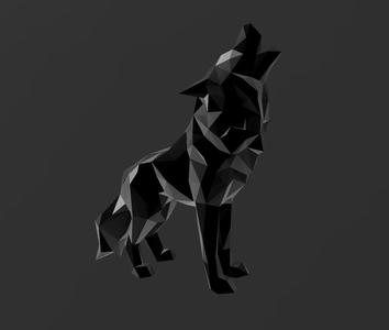 Howling Wolf - Perfect Design - Low Poly