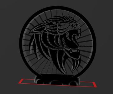Ancient Panther - Suspended - 2D- Thread Art STL