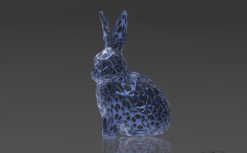 Waiting Rabbit - Voronoi Style - Spider Web - LowPoly - Perfect Design - Easy Print - Decor