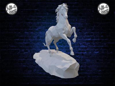 Horse 11 - Low Poly - Bust - Decor