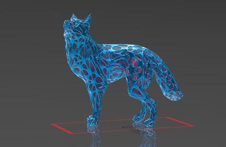 Wolf Staring at the Full Moon - Voronoi Style - Spider Web - LowPoly - Perfect Design - Easy Print - Decor