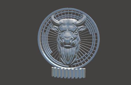 Noble Bull Head - P49 - Decor - Trinket - Quick Print Gift - 3D - NO SUPPORT