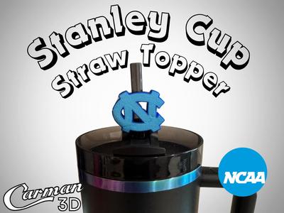 North Carolina Tarheels Stanley Cup Straw Topper