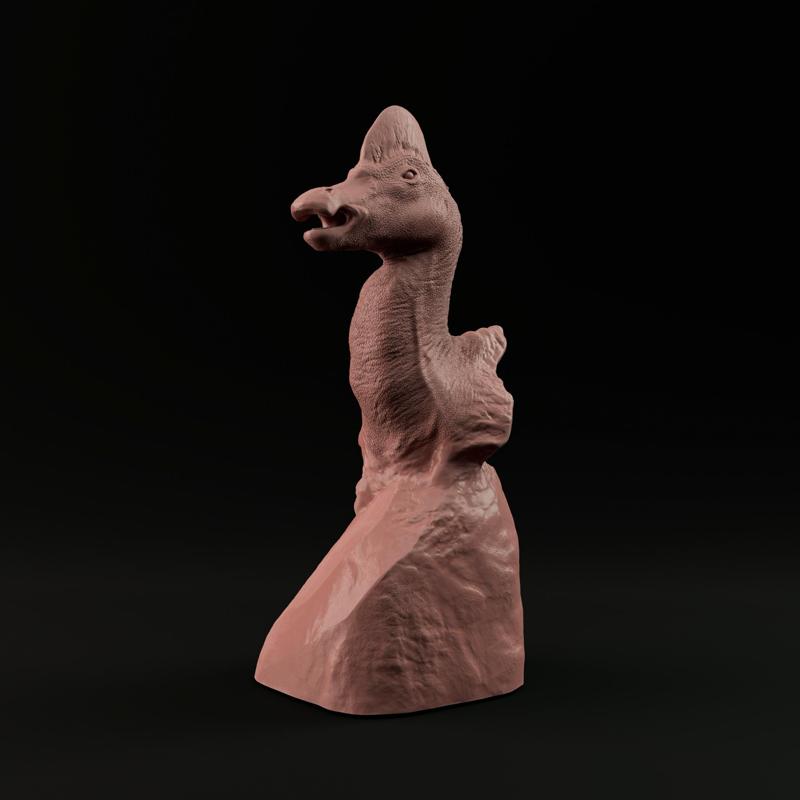 Corythosaurus bust - pre supported