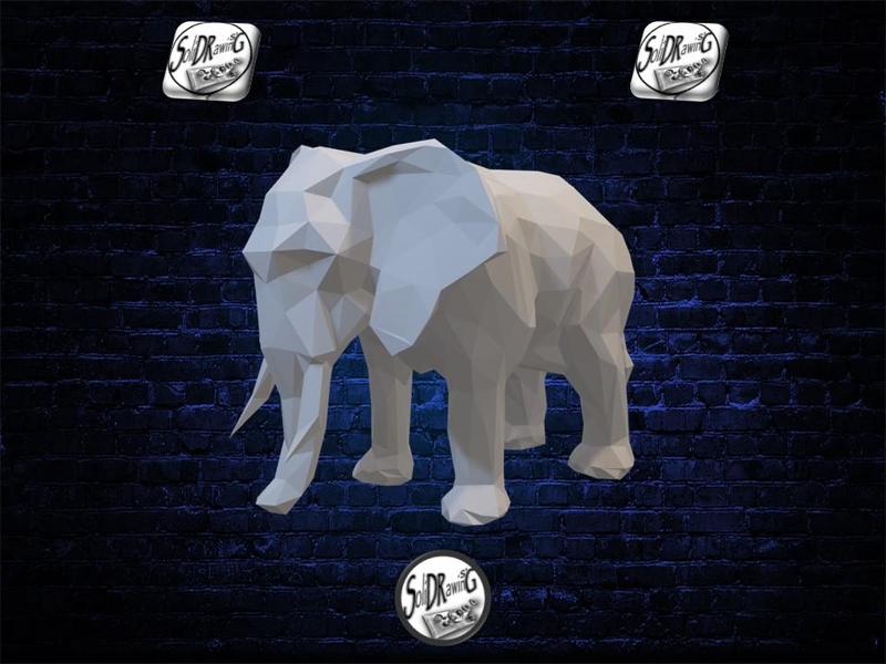 Big Elephant - Low Poly - Excellent Design - Decor
