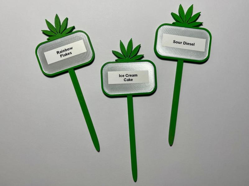Cannabis Leaf Plant Tag