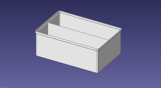 2x3 units, full height, 2x1 grid Stackable Insertbox