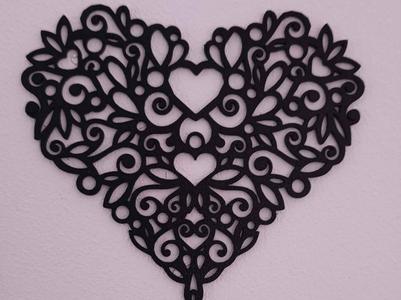 heart wall art decor 2d