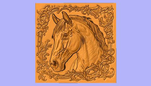 HORSE FLOWER FRAME