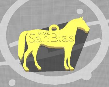 Sanblas horse keychain