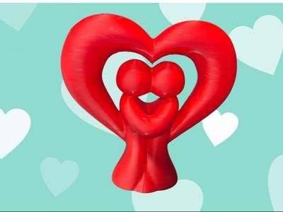 Valentine Sculpture of 2 people in love #2