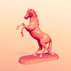 LowPoly Horse Figurine