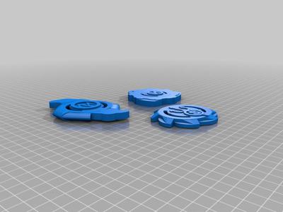 Three right spin beyblade spiral, mario, Hippocrest