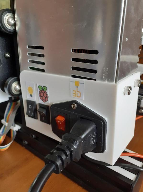 Ender 3 PSU cover with 2 switch slots