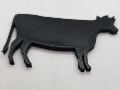 Cow Silhouette Eight-Minute Test Print