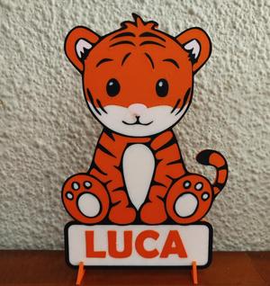 DECORATIVE TIGER SIGN WITH BRACKETS (EDITABLE)