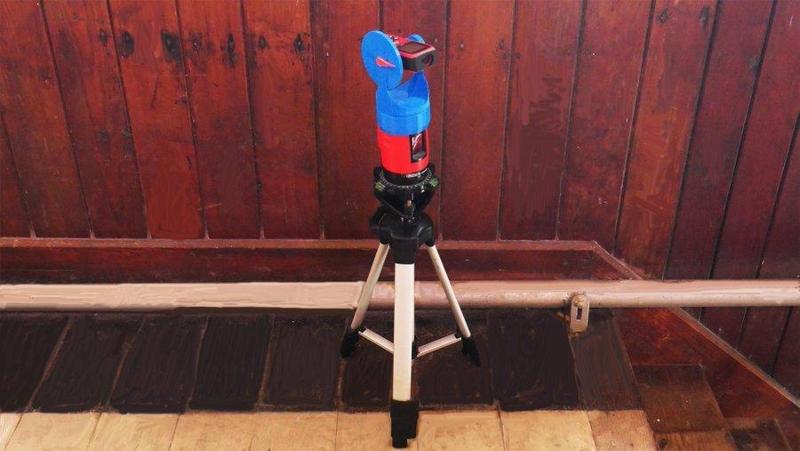 Attachment Gimbal for Digital Laser Distance Meter (Lovum) to a Laser Level (Draper)