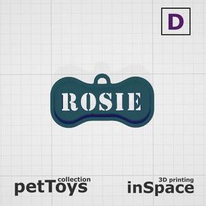 Pet - Dog - Tag - Rosie - Bone - Customized -