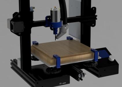 Ender 3 CNC Router/Engraver with 3d printable vacuum