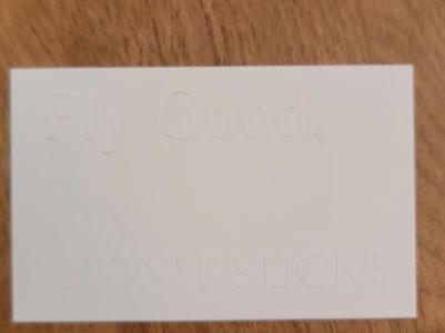Fly good don't suck card - great gift for pilots!