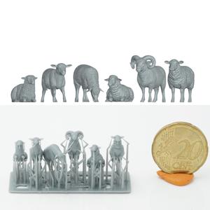Sheep Figure Set – 6 h0 scaled Miniatures (1/87 pre-supported)