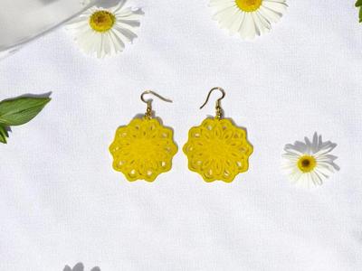 Daisy mandala earrings
