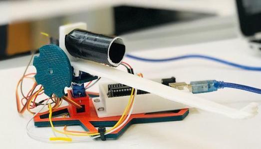 Using PIR-Arduino Rubber band gun turret