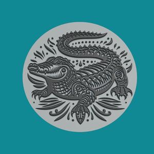 Crocodile Animal Medallion