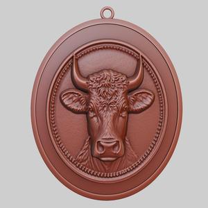 Cow Animal Pendant Cow Animal Necklace for CNC Router Laser & 3D Printer