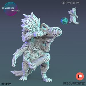 Fluffy Outlaw Stormtrooper Rocket Launcher ‧ Sci-Fi Miniature ‧ Wargame Miniatures ‧ Tabletop 3D Model ‧ RPG Miniature ‧ Cyberpunk Construct ‧ Steampunk War Machine ‧ STL FILE