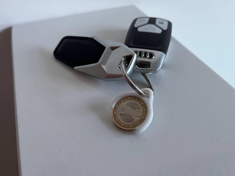 Euro Coin Keychain Holder