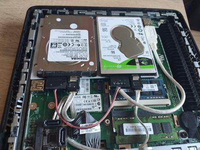 HP T620 two disks mount
