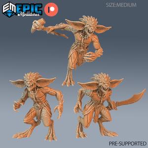 Savage Echo Goblin Set ‧ DnD Miniature ‧ Tabletop Miniatures ‧ Gaming Monster ‧ 3D Model ‧ RPG ‧ DnDminis ‧ STL FILE