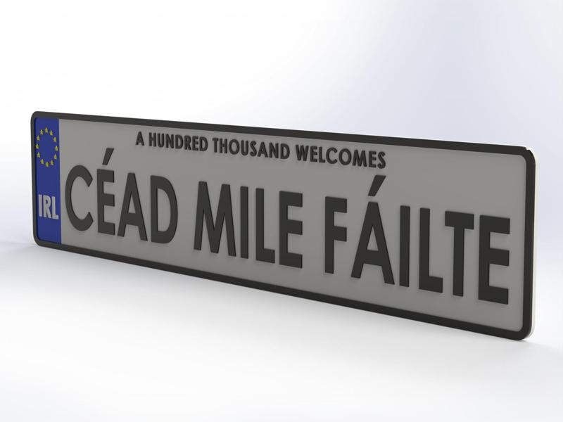 Irish License Plate (Cead Mile Failte)