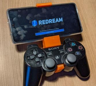 DualShock3 controller phone clip (Xiaomi POCO X3 with case)